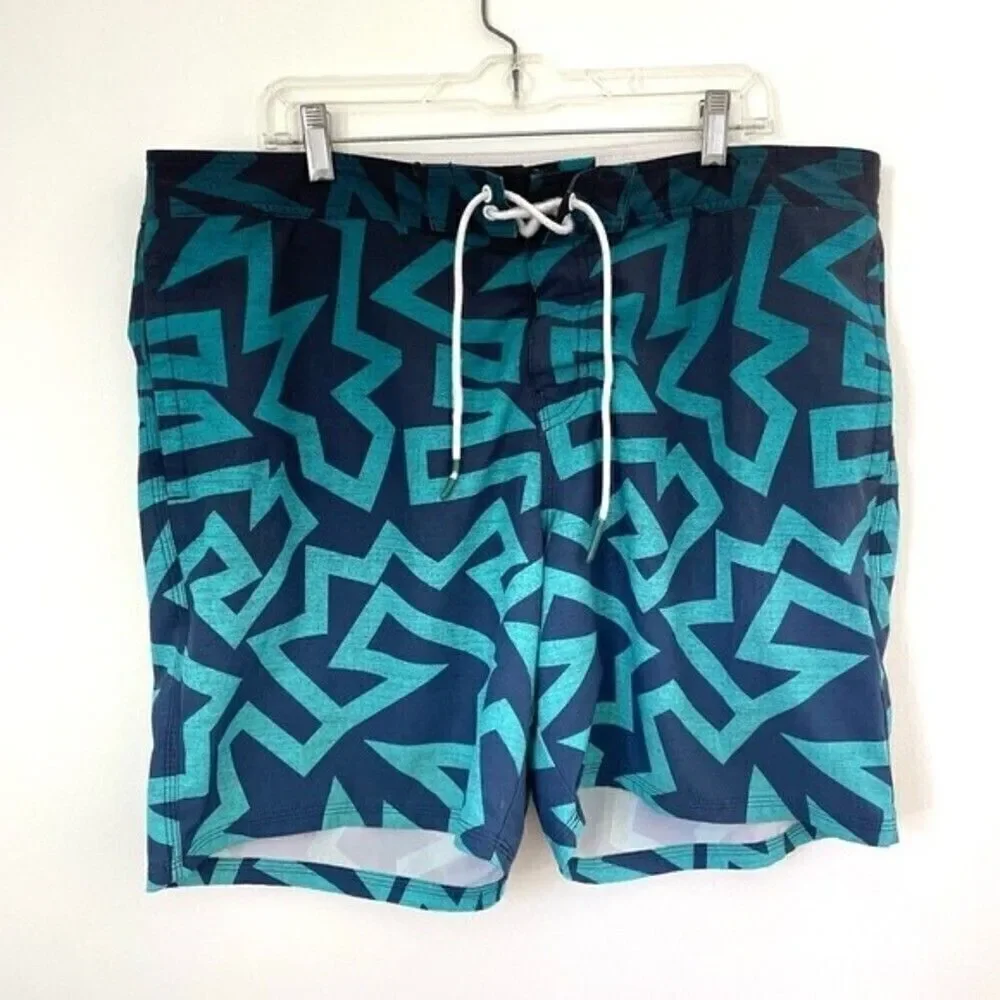 American Eagle Mens Swim Trunks Shorts Bathing Suit Lining Blue xlarge
